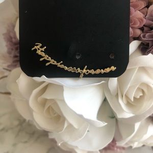 Letter Earring, Ear Cuff, Gold